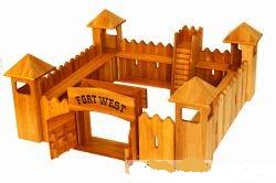 medium wooden wild west fort