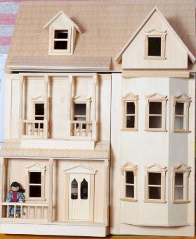 wooden doll house